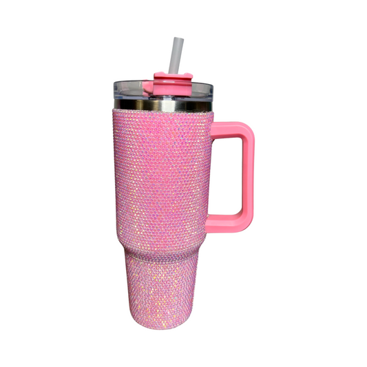 Pink Blinged Out Tumbler - 40 oz