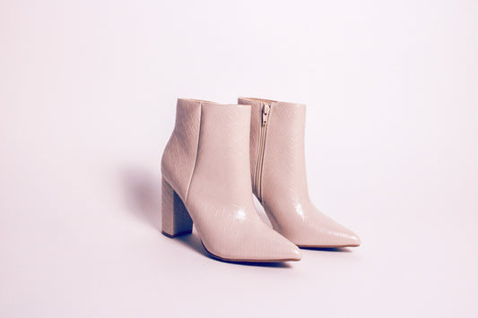 Ivory Pointy Toe Bootie